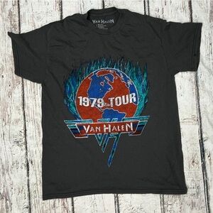 Van Halen 1979 Tour Rock n' Roll Retro Music Crewneck Womens Tshirt